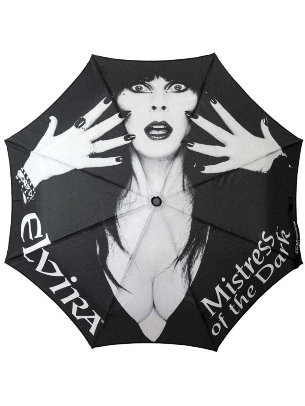 Kreepsville Skull Handle Classic Elvira Black Rain or Shade Umbrella Pouch NWT
